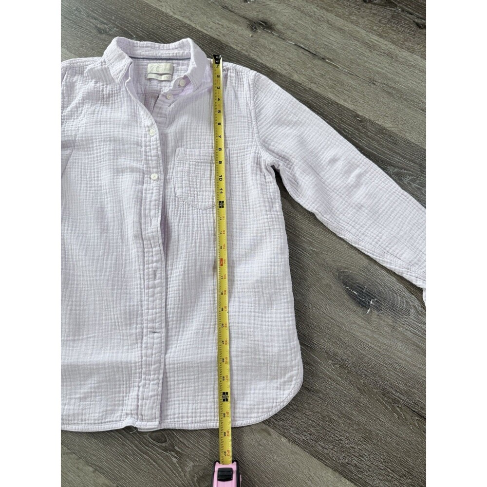 J.Crew Women's 100% Cotton Gauze Button Down Shirt Pink Size 2 - Picture 4 of 8